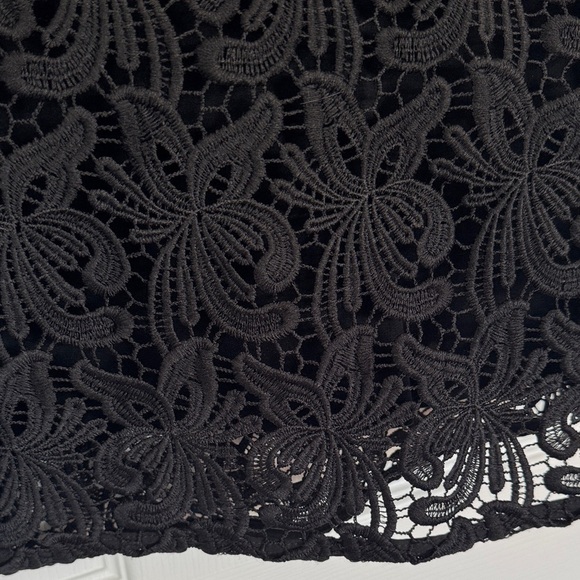 LOFT Black Floral Lace Skirt - Picture 6 of 6